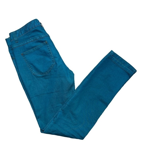 Free People Turquoise Straight Leg Jeans 28 - Picture 8 of 8